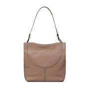 Bruine Leren Maxi Graan Schoudertas Gianni Chiarini , Brown , Dames