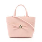 Pre-owned Leather handbags Salvatore Ferragamo Pre-owned , Pink , Dame...