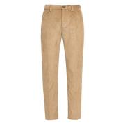 Corduroy Chino Broek met Zakken Department Five , Brown , Heren