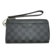 Pre-owned Canvas wallets Louis Vuitton Vintage , Black , Heren