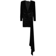 Zwarte fluwelen jurk met V-hals The New Arrivals Ilkyaz Ozel , Black ,...