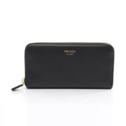 Pre-owned Leather wallets Prada Vintage , Black , Dames