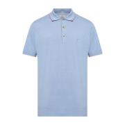 Katoenen polo met geborduurd logo Etro , Blue , Heren