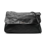 Zwarte Messenger Tas met Antiek Zilveren Hardware Balenciaga , Black ,...