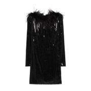 Zwarte Pailletten Korte Jurk The New Arrivals Ilkyaz Ozel , Black , Da...