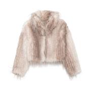 Faux-Fur Klassieke Kraag Jas Blugirl , Multicolor , Dames