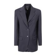 Blauwe wollen stretch blazer Max Mara Weekend , Blue , Dames