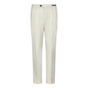 Witte Wolmix Getailleerde Broek Michael Coal , Beige , Heren