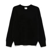 Zwarte Crew Neck Sweater Le Kasha , Black , Dames