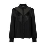 Elegante en moderne blouse met klassieke kraag en lange mouwen NAF NAF...