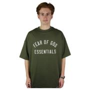 Militair Groene Crewneck Tee Fear Of God , Green , Heren