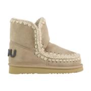 Bruine Glitter Logo Eskimo Laarzen Mou , Brown , Dames