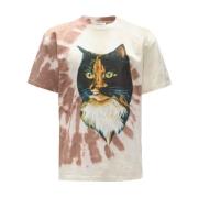 Grafische Print Tie-Dye T-shirt Bruin JW Anderson , Brown , Heren