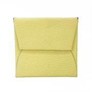 Pre-owned Leather wallets Hermès Vintage , Yellow , Dames