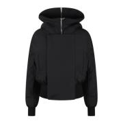 Oversized Katoenen Parka met Ganzendons Moncler , Black , Dames