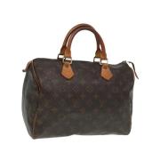 Pre-owned Canvas handbags Louis Vuitton Vintage , Brown , Dames