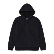 Omkeerbare katoenen Teddy hoodie met rits Closed , Black , Heren