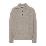 Grijze Wollen Trui Hoge Hals Dries Van Noten , Gray , Heren