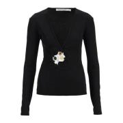 Steen Accessoire Geribbelde Top Christopher Esber , Black , Dames