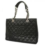 Pre-owned Leather chanel-bags Chanel Vintage , Black , Dames