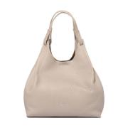 Crème Dubbel Graan Leren Tas Gianni Chiarini , Beige , Dames