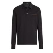 Zuiver Katoen Zwarte Polo Ermenegildo Zegna , Black , Heren