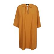 Zachte katoenen knielange jurk Max Mara Weekend , Orange , Dames