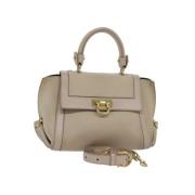 Pre-owned Leather handbags Salvatore Ferragamo Pre-owned , Beige , Dam...