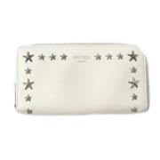 Pre-owned Leather wallets Jimmy Choo Pre-owned , White , Dames