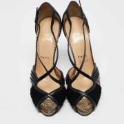 Pre-owned Leather heels Christian Louboutin Pre-owned , Black , Dames