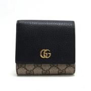 Pre-owned Leather wallets Gucci Vintage , Beige , Dames