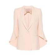 Cupcake Roze Jas met Flounce Mouwen Twinset , Pink , Dames