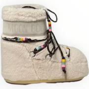 Faux Fur Beads Enkellaarzen Moon Boot , Beige , Dames