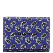 Pre-owned Leather wallets Balenciaga Vintage , Purple , Dames