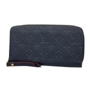 Pre-owned Leather wallets Louis Vuitton Vintage , Blue , Dames