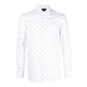 Katoenen Regular Fit Shirt met Logo Emporio Armani , White , Heren