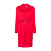 Rode Wikkeljurk met Textuurafwerking Genny , Red , Dames