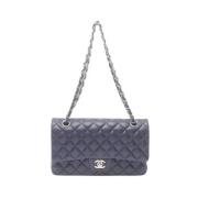 Pre-owned Leather chanel-bags Chanel Vintage , Blue , Dames