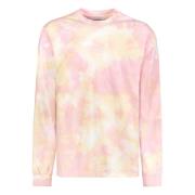 Ribgebreide randen tie dye katoenen T-shirt John Elliott , Pink , Here...