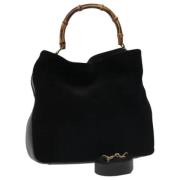 Pre-owned Suede gucci-bags Gucci Vintage , Black , Dames