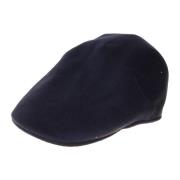 Platte eendebek baret met genaaide klep Borsalino , Blue , Heren