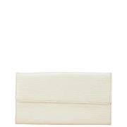 Pre-owned Leather wallets Louis Vuitton Vintage , White , Dames