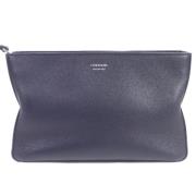 Pre-owned Leather clutches Salvatore Ferragamo Pre-owned , Blue , Here...