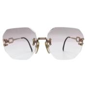 Pre-owned Metal sunglasses Dior Vintage , Yellow , Dames