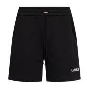 Katoenen shorts met bedrukt logo Amiri , Black , Heren