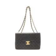 Pre-owned Leather chanel-bags Chanel Vintage , Black , Dames