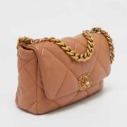 Pre-owned Leather chanel-bags Chanel Vintage , Beige , Dames