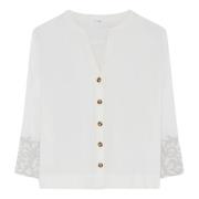 Off White Naja Blouse Gustav , White , Dames