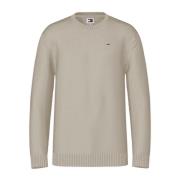 Essentials Slim Katoenen Trui Tommy Jeans , Beige , Heren