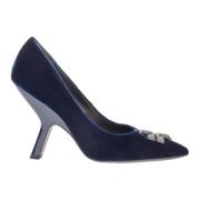 Blauwe Velvet Pumps Tory Burch , Blue , Dames